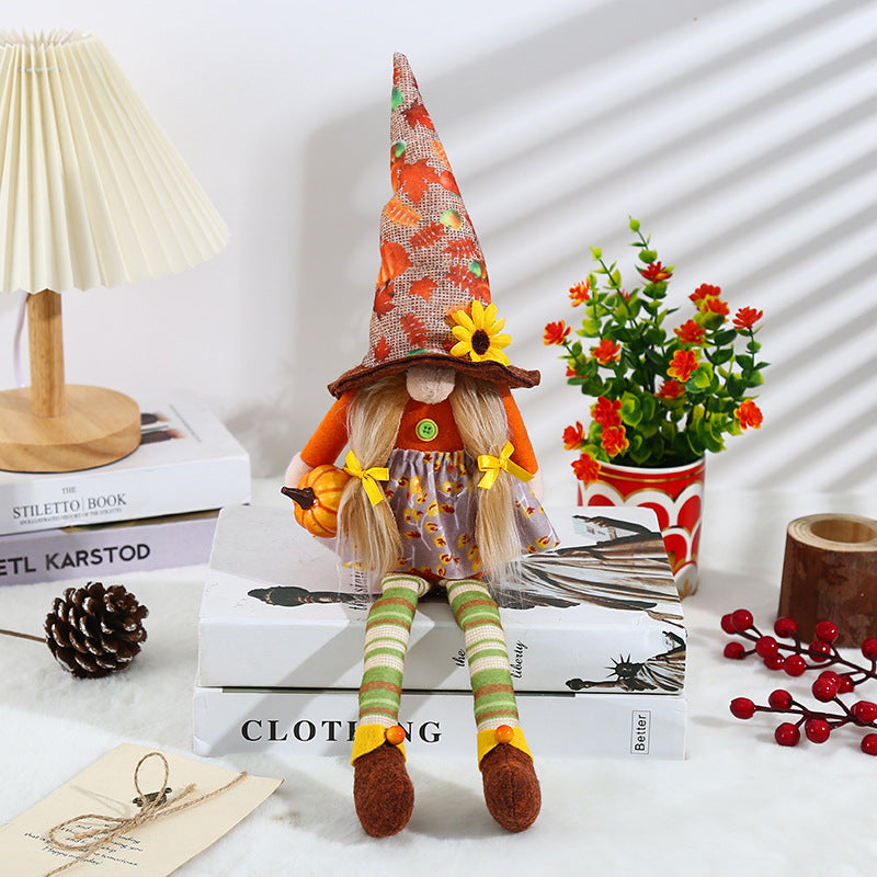 Gnome Harvest Festival Gnome Faceless Doll Creative Autumn Color - ReesENT