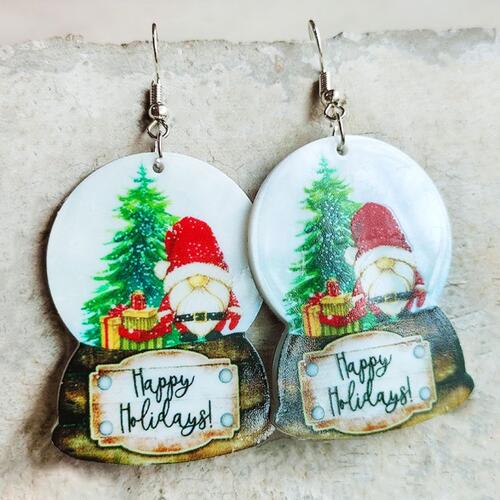 Christmas Themed Acrylic Dangle Earrings - ReesENT