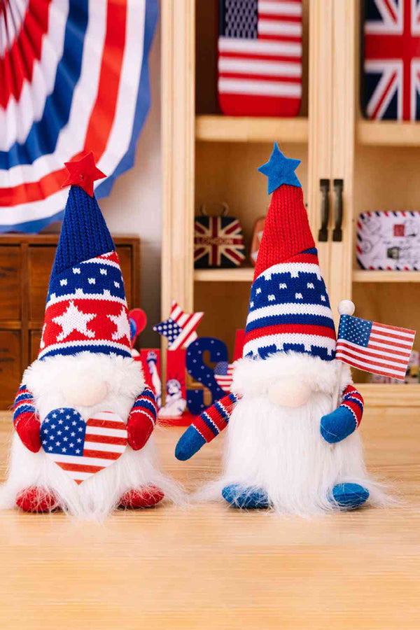 2-Piece Independence Day Knit Decor Gnomes - ReesENT