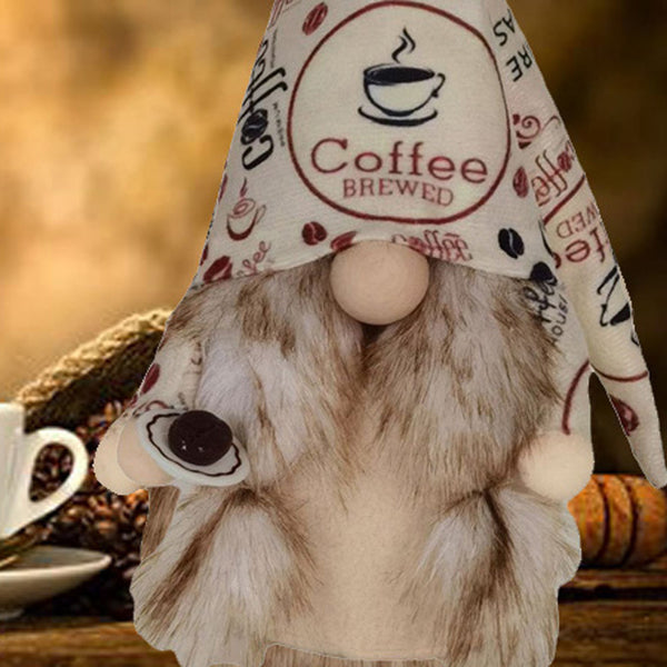Gnome Coffee Faceless Doll Window Decoration - ReesENT