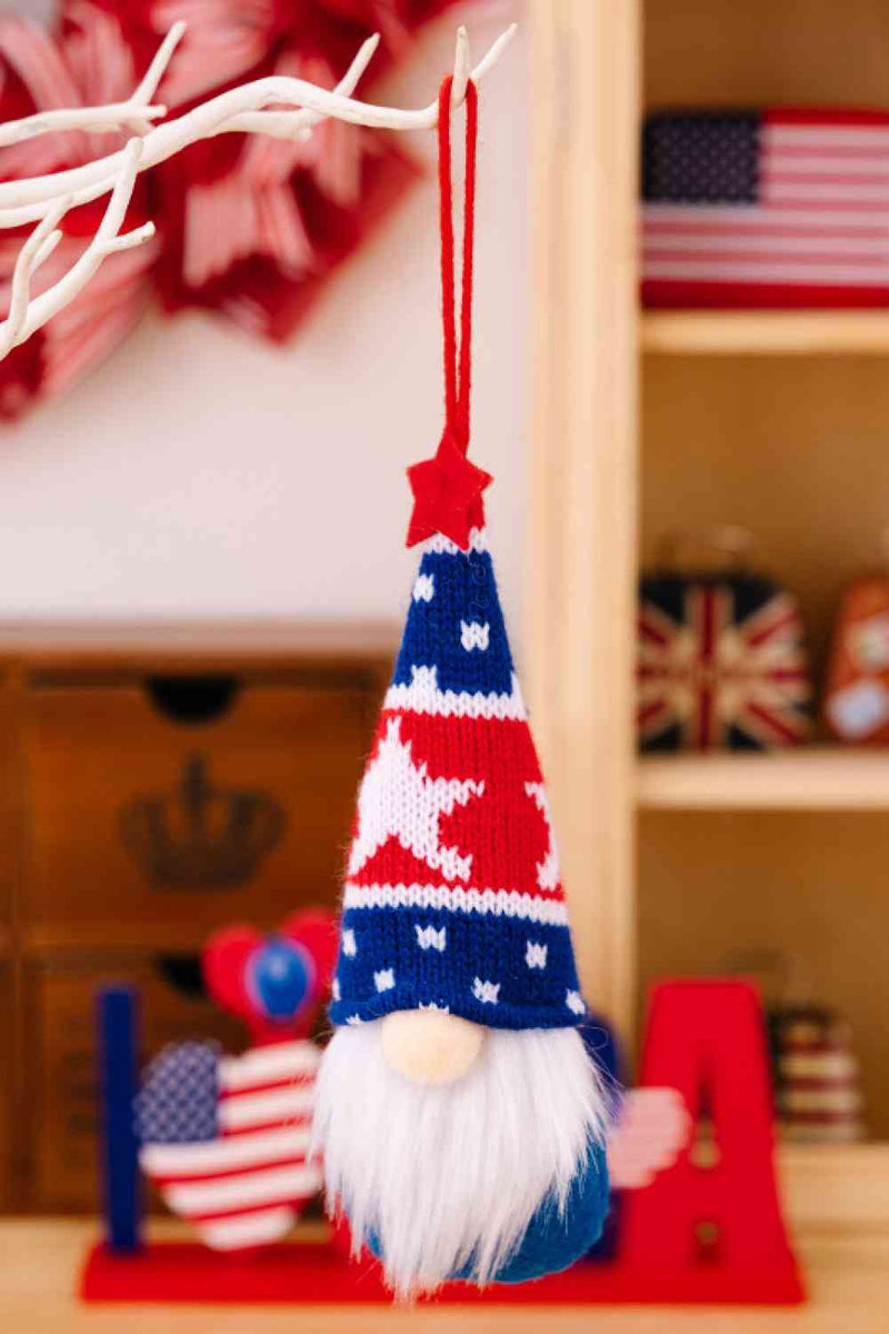 4-Piece Independence Day Knit Hanging Gnomes - ReesENT