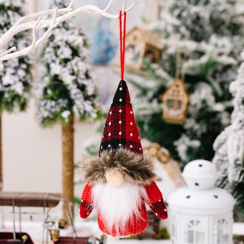 2-Piece Christmas Plaid Faceless Doll Hanging Widgets - ReesENT
