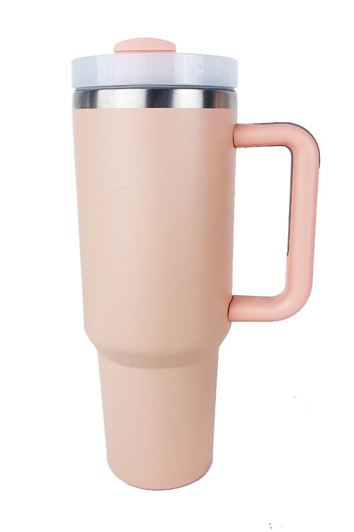 Stainless Steel Tumbler with Upgraded Handle and Straw - ReesEnt