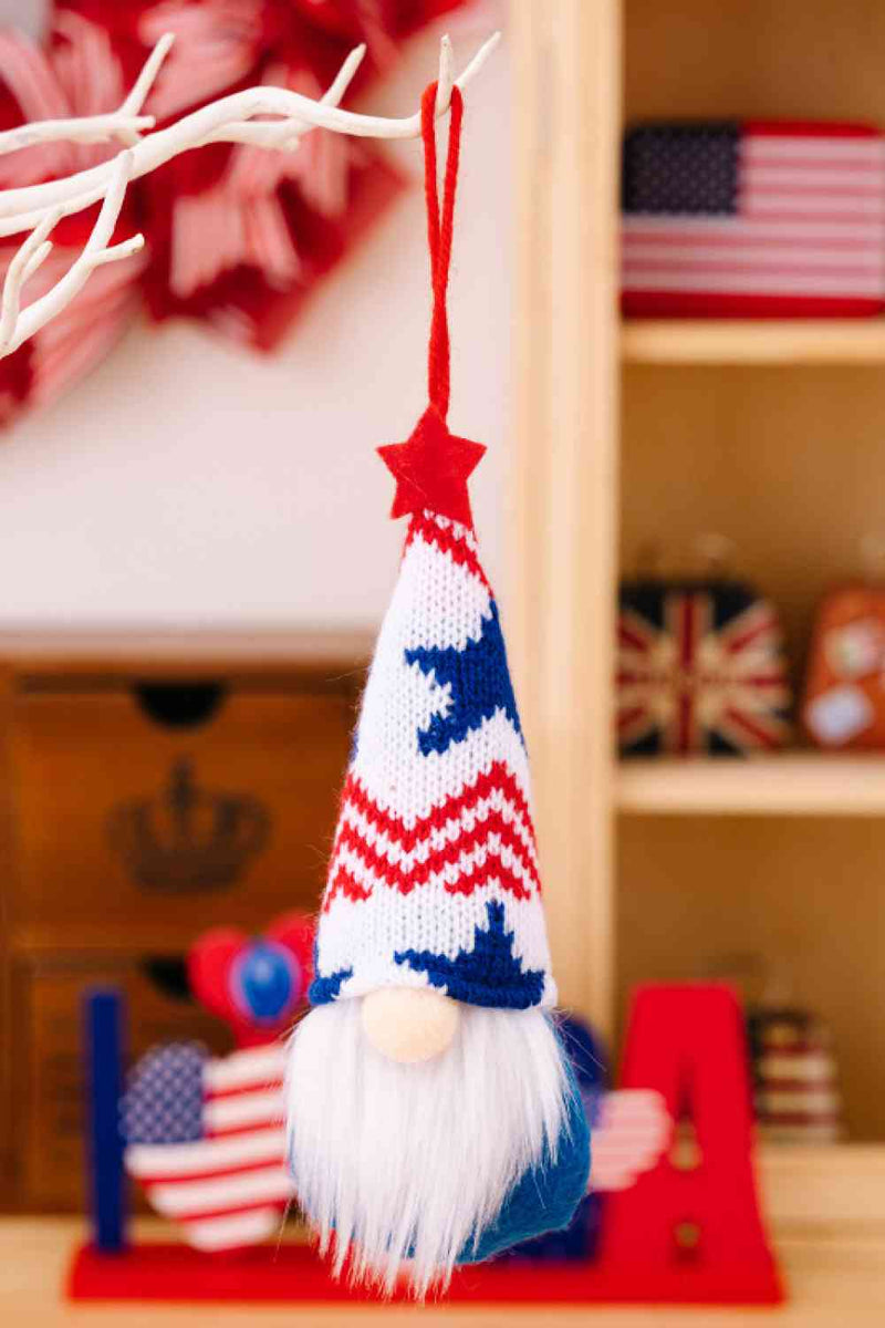 4-Piece Independence Day Knit Hanging Gnomes - ReesENT