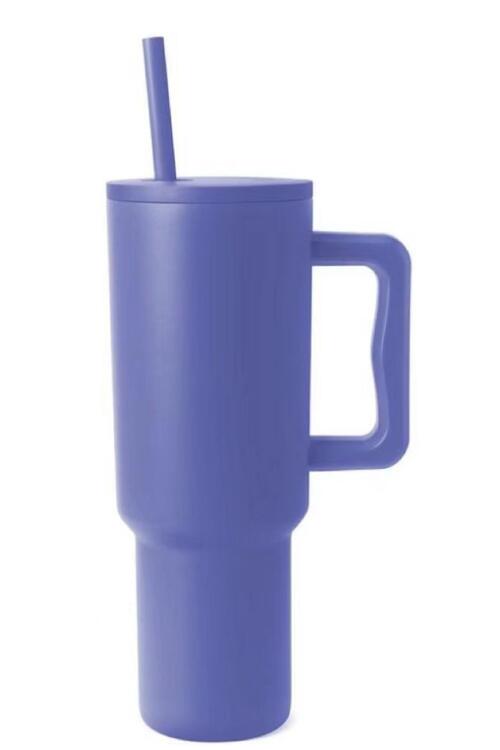 Monochromatic Stainless Steel Tumbler with Matching Straw - ReesEnt