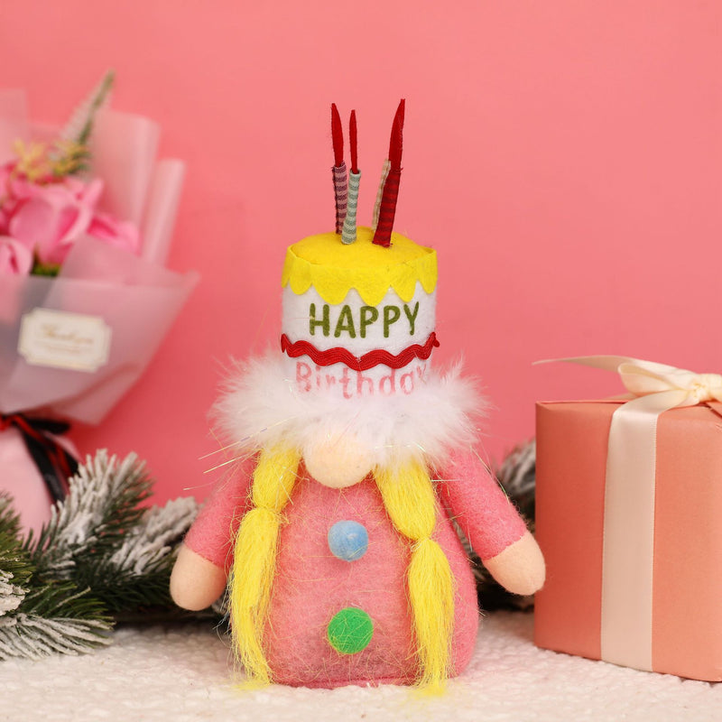 New Creative Faceless Doll Cake Hat Gnome Ornaments - ReesENT