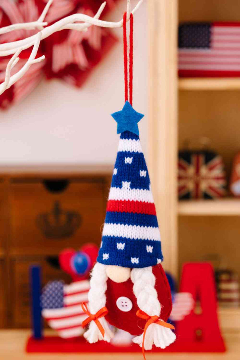 4-Piece Independence Day Knit Hanging Gnomes - ReesENT