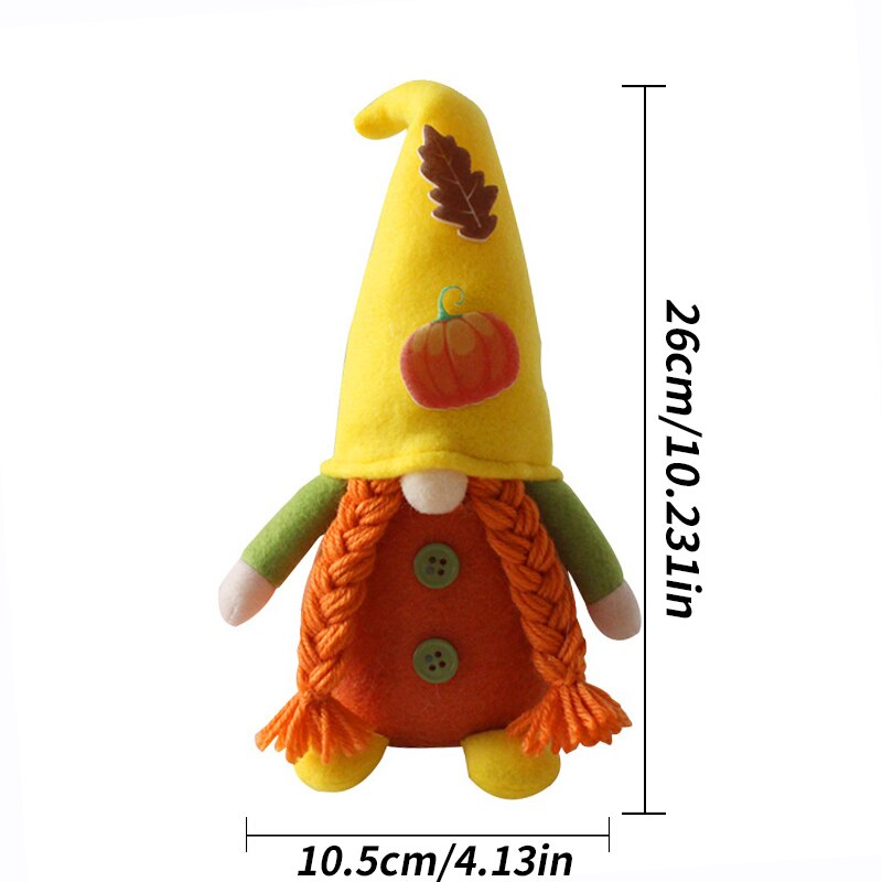 Gnomes Fall Gnome Pumpkin Sunflower Nisse Tomte Elf Dwarf Christmas Decoration Faceless Doll Valentines Day Home Ornaments Thanksgiving - ReesENT