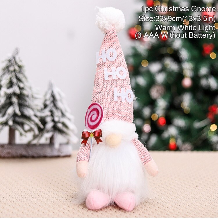 Gnomes Christmas Doll Gnome Merry Christmas Decorations For Home 2022 Cristmas Ornament Xmas Navidad Gifts New Year 2023 - ReesENT