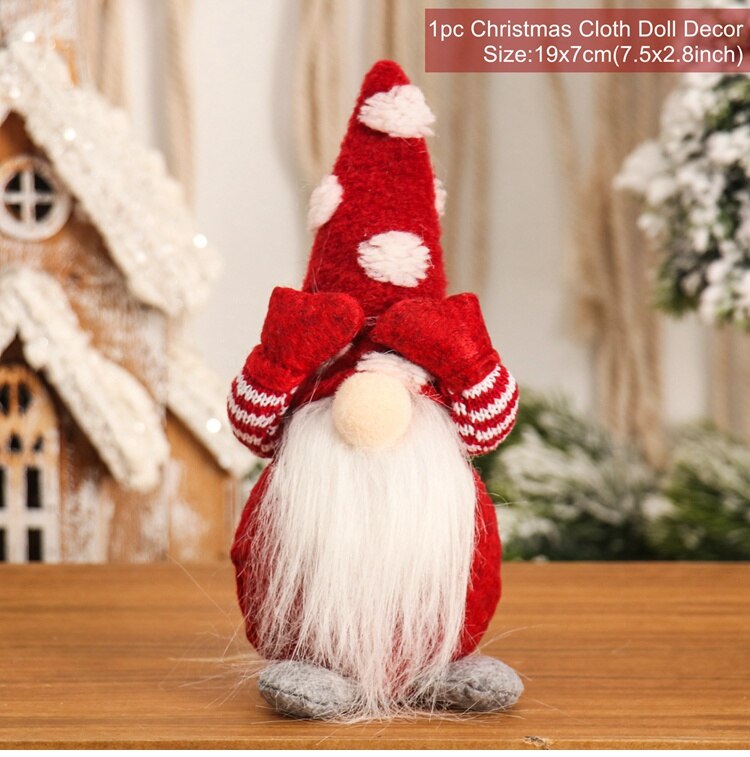 Gnomes Christmas Doll Gnome Merry Christmas Decorations For Home 2022 Cristmas Ornament Xmas Navidad Gifts New Year 2023 - ReesENT