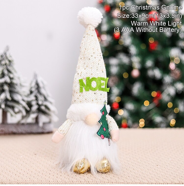 Gnomes Christmas Doll Gnome Merry Christmas Decorations For Home 2022 Cristmas Ornament Xmas Navidad Gifts New Year 2023 - ReesENT