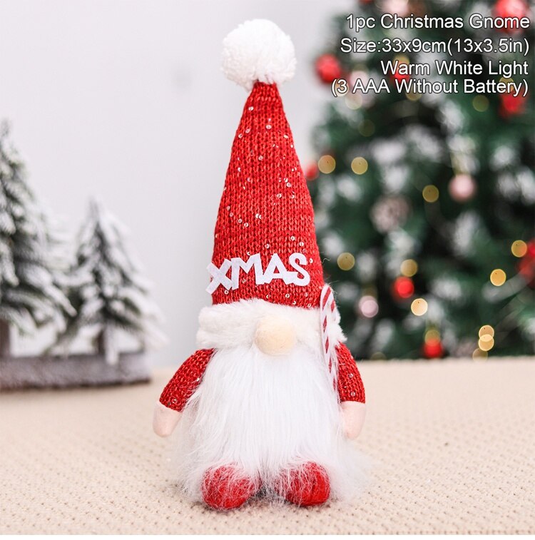 Gnomes Christmas Doll Gnome Merry Christmas Decorations For Home 2022 Cristmas Ornament Xmas Navidad Gifts New Year 2023 - ReesENT