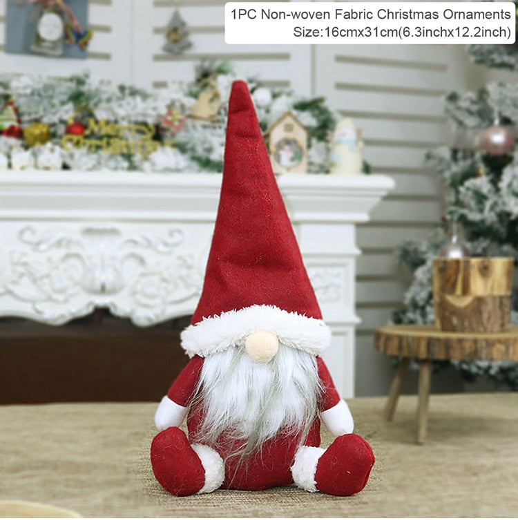 Gnomes Christmas Doll Gnome Merry Christmas Decorations For Home 2022 Cristmas Ornament Xmas Navidad Gifts New Year 2023 - ReesENT