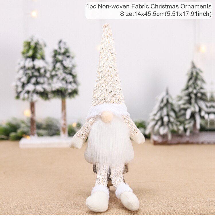 Gnomes Christmas Doll Gnome Merry Christmas Decorations For Home 2022 Cristmas Ornament Xmas Navidad Gifts New Year 2023 - ReesENT