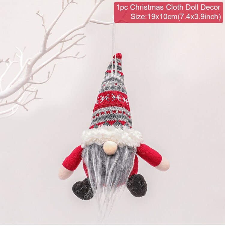 Gnomes Christmas Doll Gnome Merry Christmas Decorations For Home 2022 Cristmas Ornament Xmas Navidad Gifts New Year 2023 - ReesENT