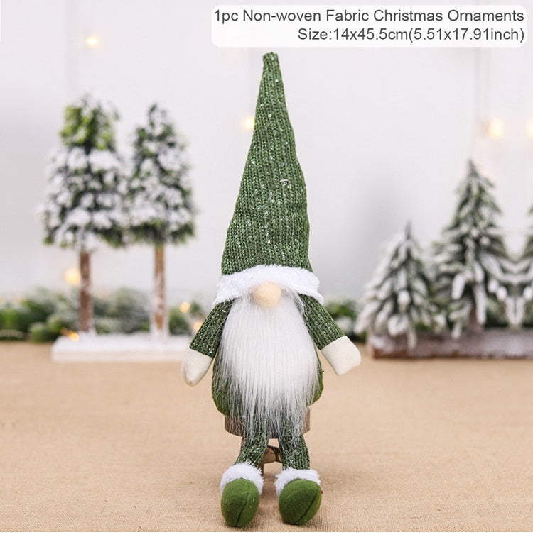 Gnomes Christmas Doll Gnome Merry Christmas Decorations For Home 2022 Cristmas Ornament Xmas Navidad Gifts New Year 2023 - ReesENT