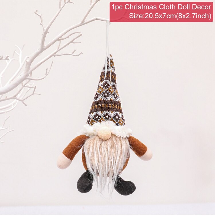 Gnomes Christmas Doll Gnome Merry Christmas Decorations For Home 2022 Cristmas Ornament Xmas Navidad Gifts New Year 2023 - ReesENT