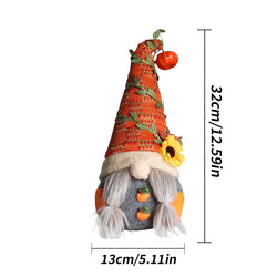 Gnomes Fall Gnome Pumpkin Sunflower Nisse Tomte Elf Dwarf Christmas Decoration Faceless Doll Valentines Day Home Ornaments Thanksgiving - ReesENT