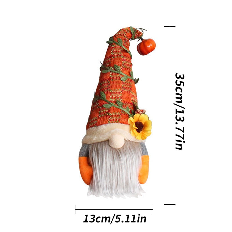 Gnomes Fall Gnome Pumpkin Sunflower Nisse Tomte Elf Dwarf Christmas Decoration Faceless Doll Valentines Day Home Ornaments Thanksgiving - ReesENT