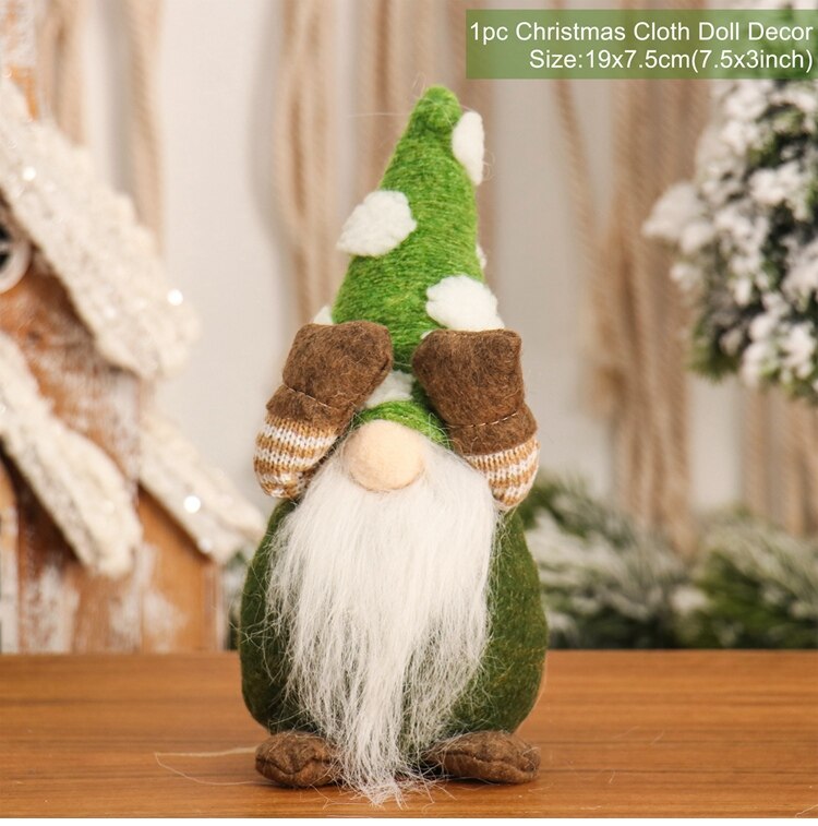 Gnomes Christmas Doll Gnome Merry Christmas Decorations For Home 2022 Cristmas Ornament Xmas Navidad Gifts New Year 2023 - ReesENT