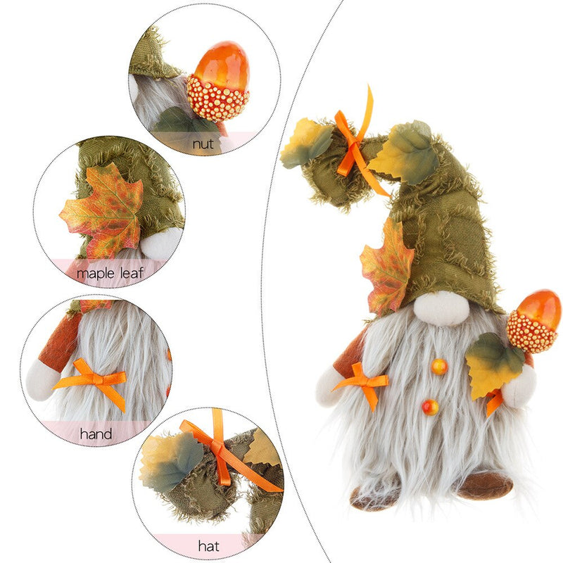 Gnomes Autumn Decorations Plush Elf Dwarfs Dolls Halloween Gnome Dolls Pumpkin Sunflower Xmas Gifts Thanksgiving Decorations kids Toys - ReesENT