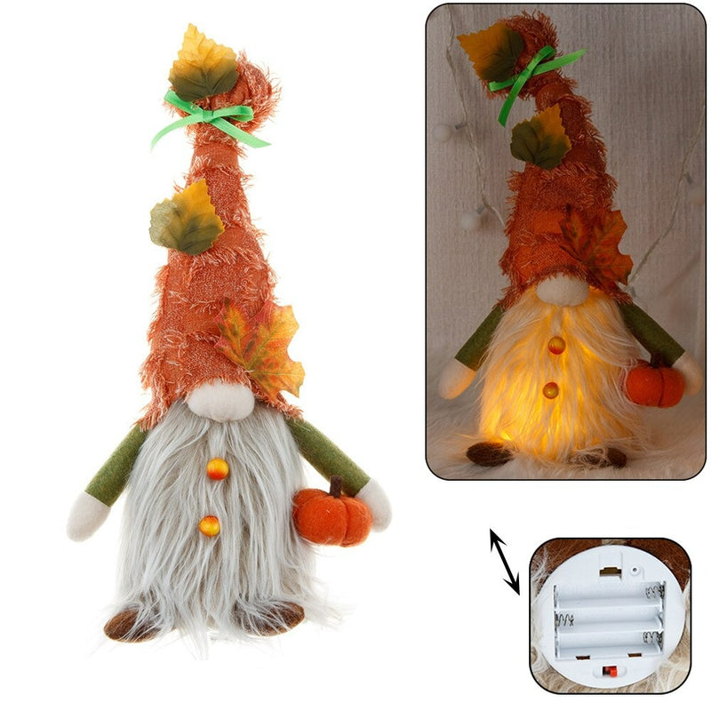 Gnomes Autumn Decorations Plush Elf Dwarfs Dolls Halloween Gnome Dolls Pumpkin Sunflower Xmas Gifts Thanksgiving Decorations kids Toys - ReesENT