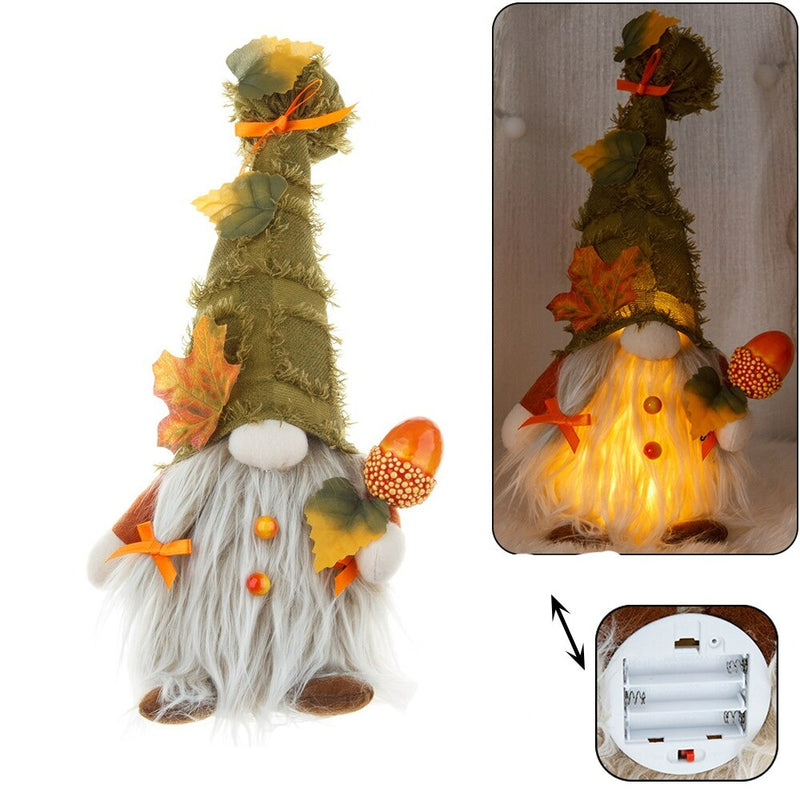 Gnomes Autumn Decorations Plush Elf Dwarfs Dolls Halloween Gnome Dolls Pumpkin Sunflower Xmas Gifts Thanksgiving Decorations kids Toys - ReesENT