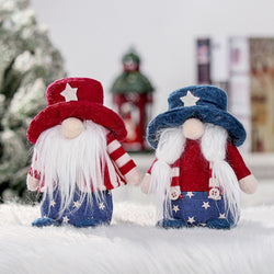 Gnome 4th of July  Decoration Patriotic Scandinavian Nisse  Dwarf Dolls With Hat for Independence Day Decorations - ReesENT