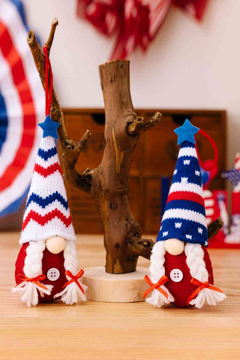 4-Piece Independence Day Knit Hanging Gnomes - ReesENT