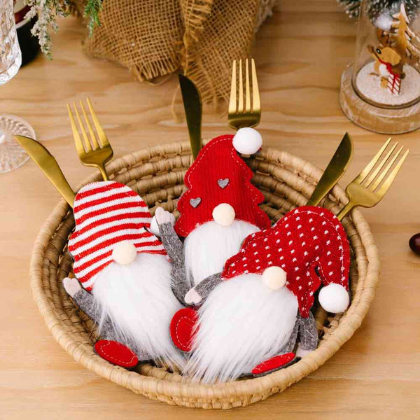 3-Piece Faceless Gnome Cutlery Holders - ReesENT