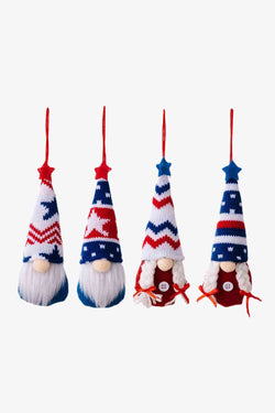 4-Piece Independence Day Knit Hanging Gnomes - ReesENT