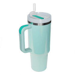 Stainless Steel Tumbler with Handle and Straw - ReesENT