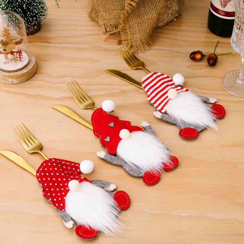 3-Piece Faceless Gnome Cutlery Holders - ReesENT